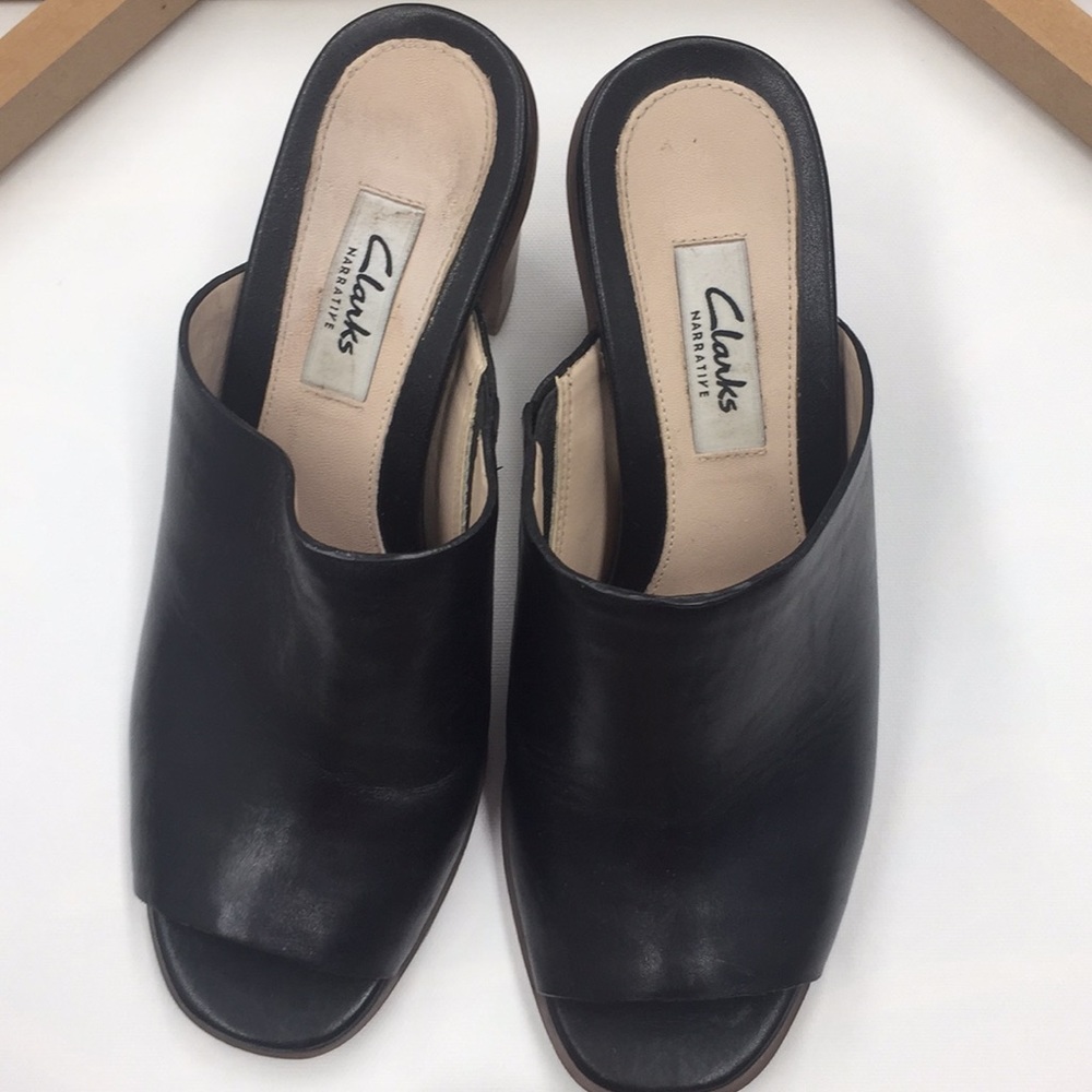 Clark’s Black Heeled Clogs (UK Clark’s)